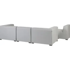 Beliani AREZZO - Tuinbank voor 4 - Lichtgrijs - Polyester