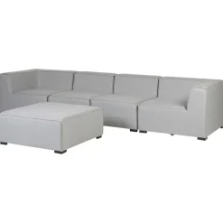 Beliani AREZZO - Tuinbank voor 4 - Lichtgrijs - Polyester