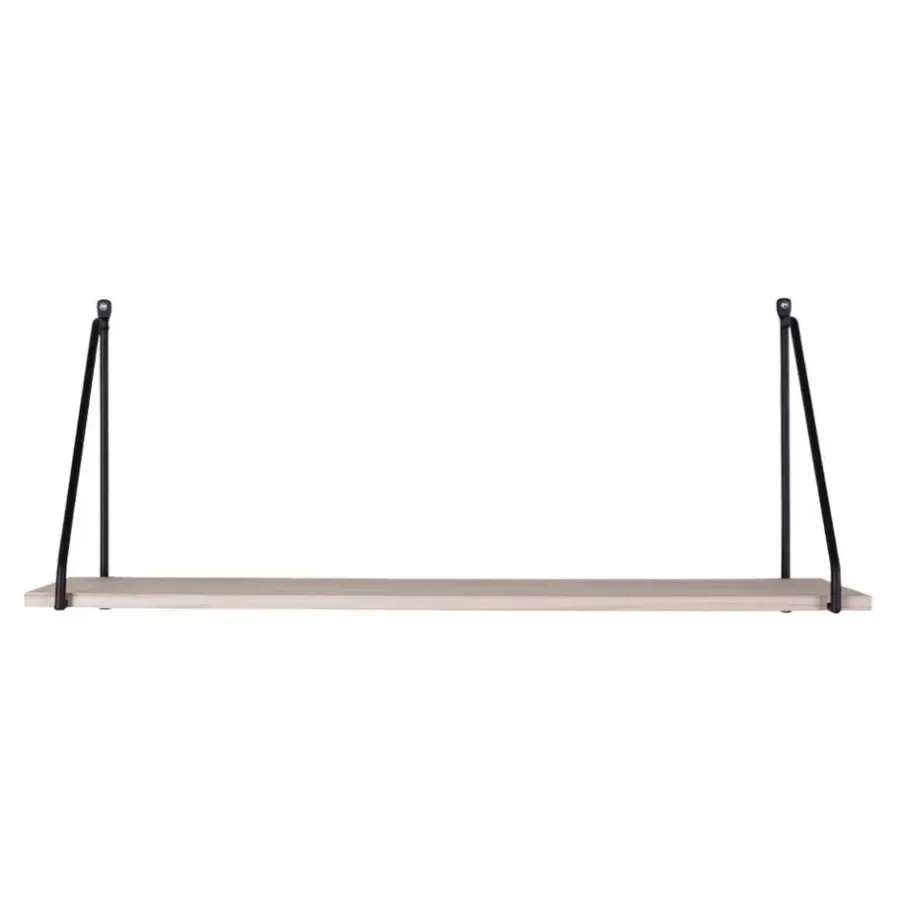 House Nordic Arnhem Shelf - plank met zwart frame en een naturel houten plank