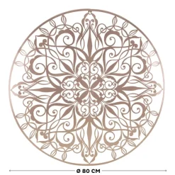 Art for the Home - Metal Art - Luxe mandala roségoud D80cm