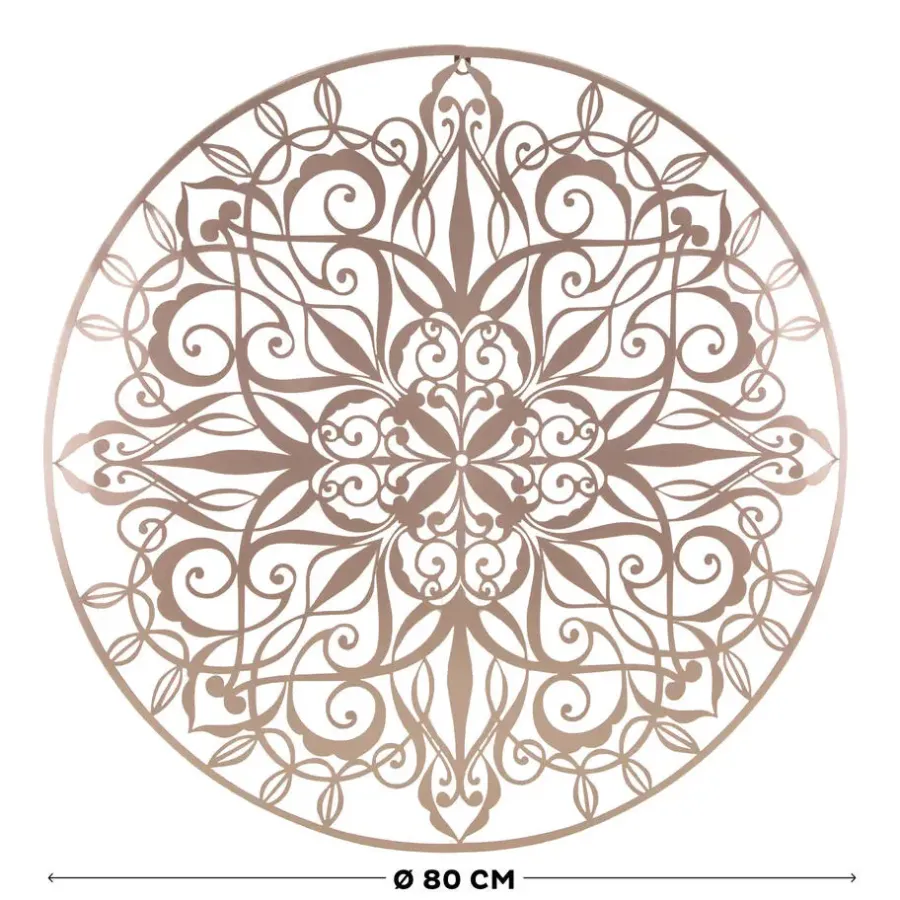 Art for the Home - Metal Art - Luxe mandala roségoud D80cm