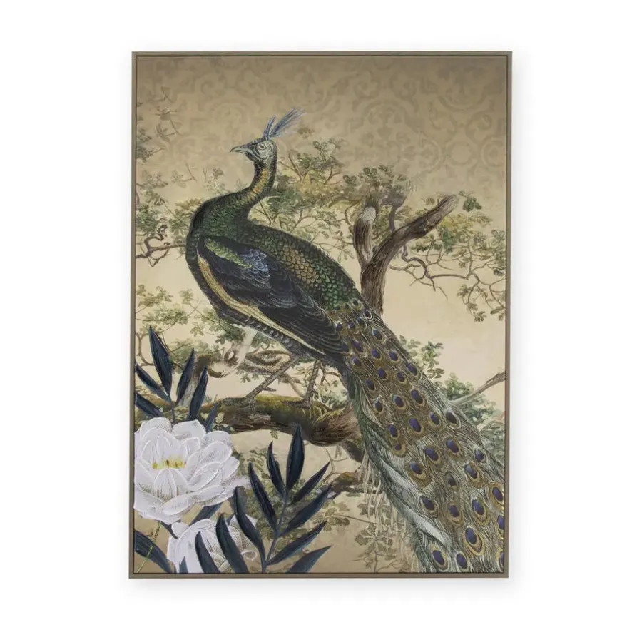 Schilderijen-Art for the Home Canvas Geschilderde Details Peacock in Paradise