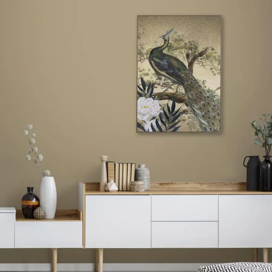 Schilderijen-Art for the Home Canvas Geschilderde Details Peacock in Paradise