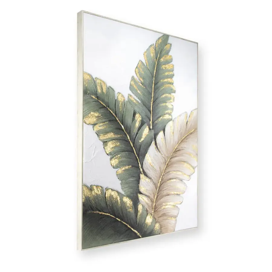 Schilderijen-Art for the Home Handgeschilderd Canvas Lush Leaves 100x70cm