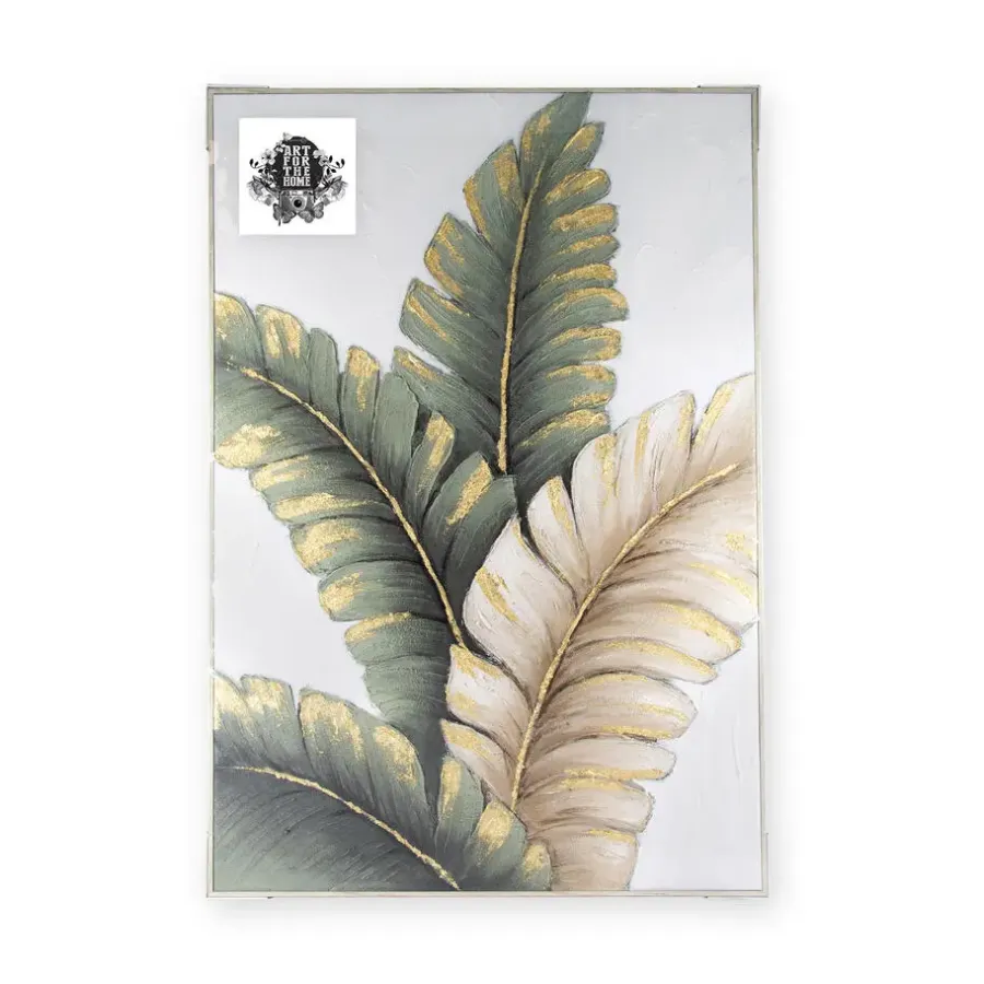 Schilderijen-Art for the Home Handgeschilderd Canvas Lush Leaves 100x70cm