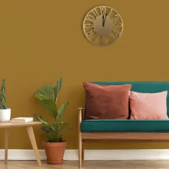 Klokken-Art for the Home Klok Luxe gouden ronde Hangende Klok 40cm