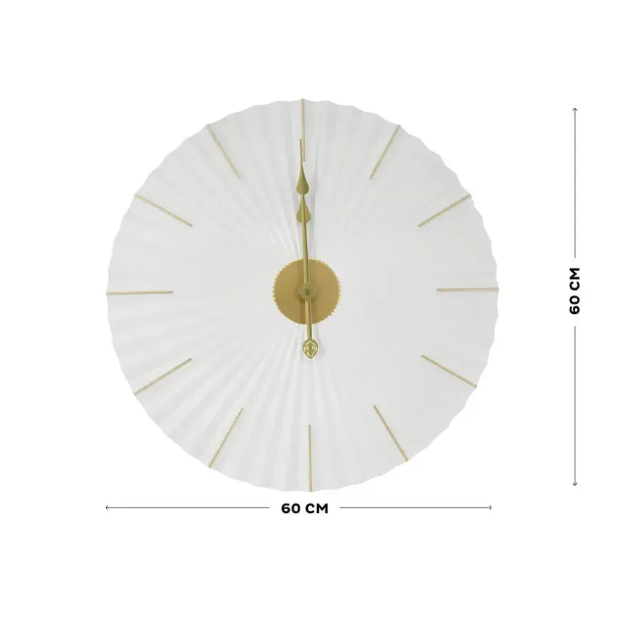 Klokken-Art for the Home Klok Luxe wit en goud Hangende Klok Origami 60cm