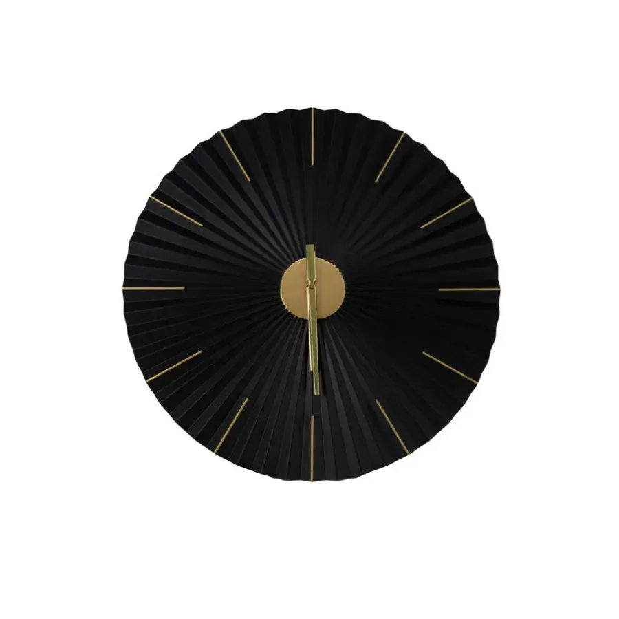 Klokken-Art for the Home Klok Luxe zwart en goud Hangende Klok Origami 59cm
