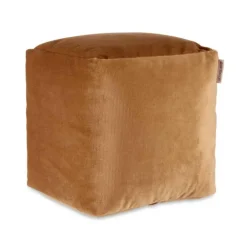 Poefen-Arte r egal Poef - fluweel - bruin - 30 x 30 cm - vierkant