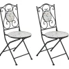 Bistro- & Balkonsets-Leen Bakker ARTENA - Set van 2 tuinstoelen - Zwart - IJzer