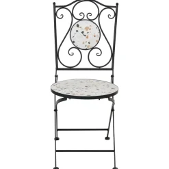 Bistro- & Balkonsets-Leen Bakker ARTENA - Set van 2 tuinstoelen - Zwart - IJzer