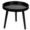 Bijzettafels-Arti Casa Bijzettafel - plantverhoger - zwart - hout - 40 x 36 cm