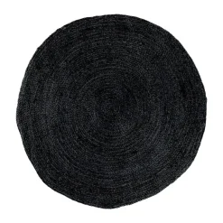 Jute Vloerkleden|Ronde Vloerkleden-Leen Bakker Artichok Milou Jute Vloerkleed Ø 180 cm - Donkergrijs