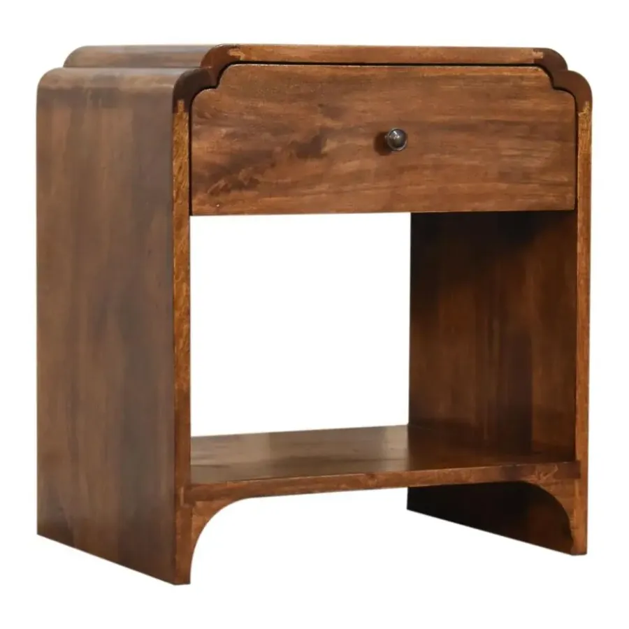 Nachtkastjes|Nachtkastjes-Artisan Furniture Massief Houten Nachttafel Newton