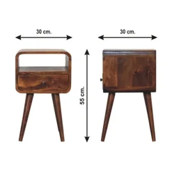 Artisan Furniture Massief Houten Kastanje Nachtkastje