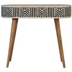 Sidetables-Artisan Furniture Solid hout Edessa Sidetable Tafel met Bone Inlay