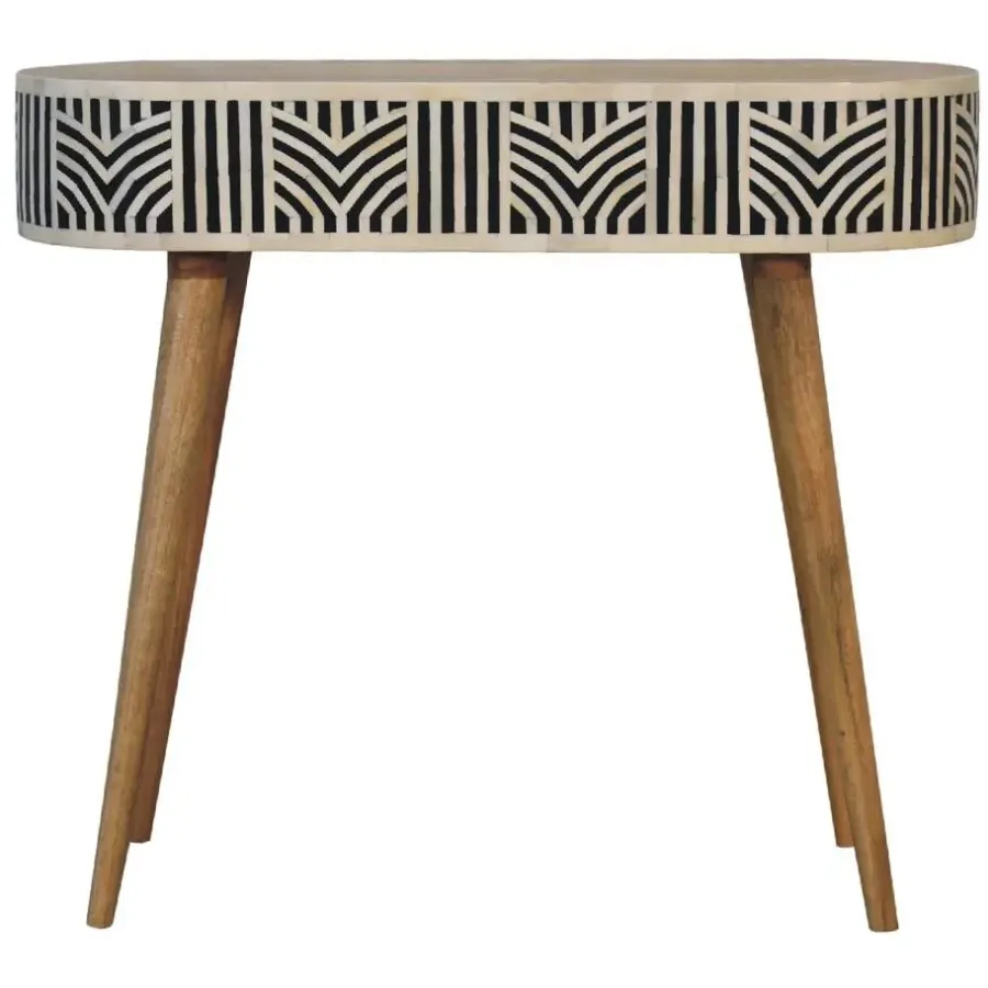 Sidetables-Artisan Furniture Solid hout Edessa Sidetable Tafel met Bone Inlay