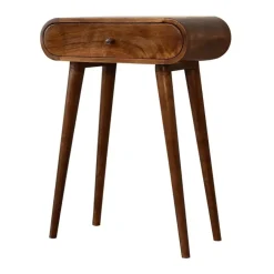 Sidetables-Artisan Furniture Solid hout Ronde Kastanje Sidetable