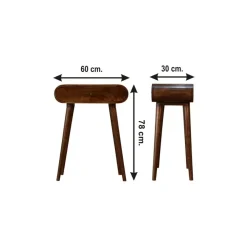 Sidetables-Artisan Furniture Solid hout Ronde Kastanje Sidetable