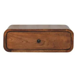 Nachtkastjes|Nachtkastjes-Artisan Furniture Solid hout Avora Wandkastje Honing Karamel met