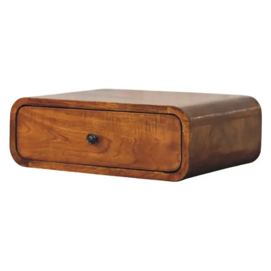 Nachtkastjes|Nachtkastjes-Artisan Furniture Solid hout Avora Wandkastje Honing Karamel met