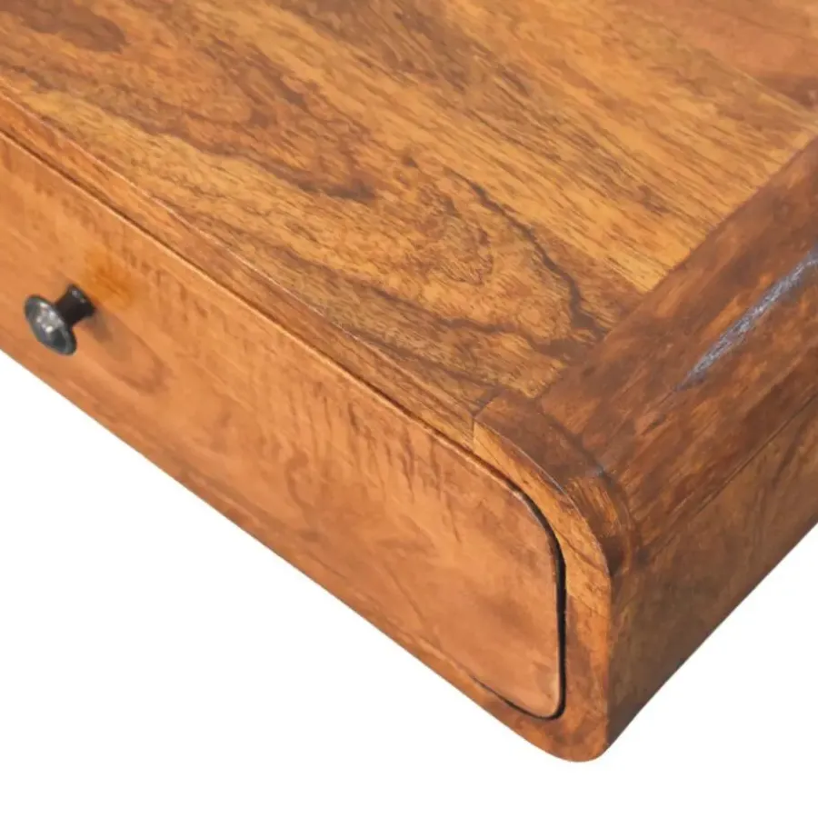 Nachtkastjes|Nachtkastjes-Artisan Furniture Solid hout Avora Wandkastje Honing Karamel met