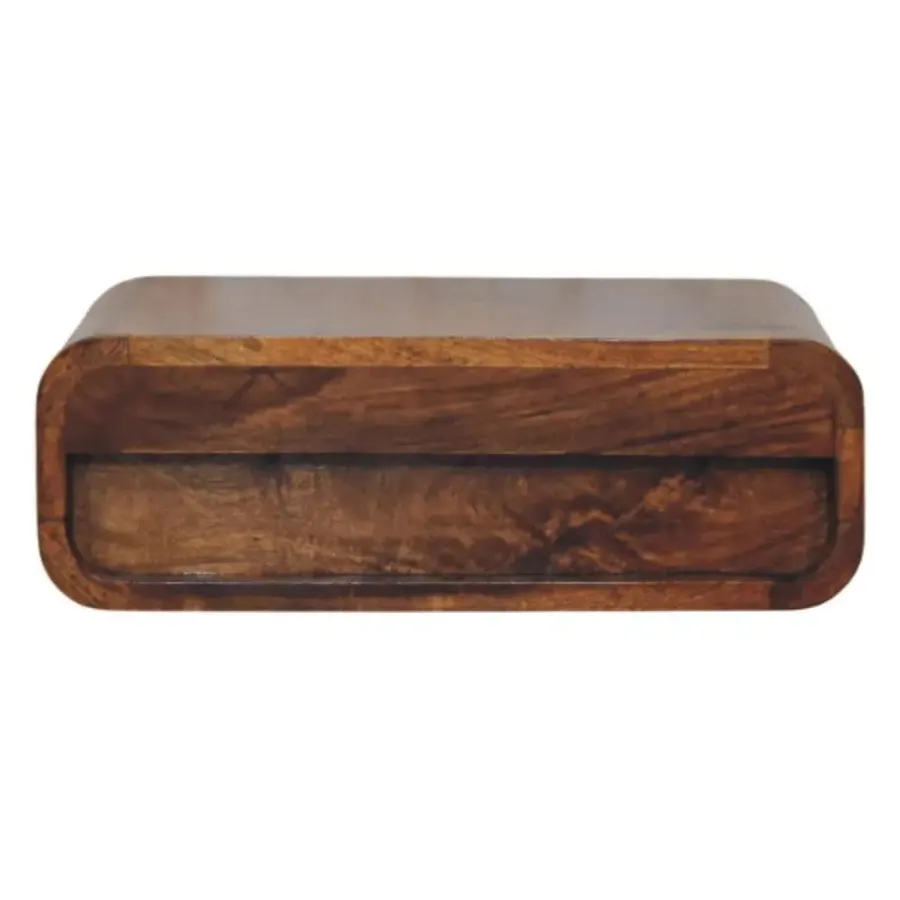 Nachtkastjes|Nachtkastjes-Artisan Furniture Solid hout Avora Wandkastje Honing Karamel met