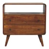 Sidetables-Artisan Furniture Solid hout Gebogen Nordic Charme Sidetable