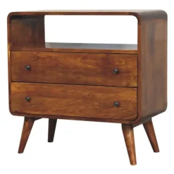 Sidetables-Artisan Furniture Solid hout Gebogen Nordic Charme Sidetable