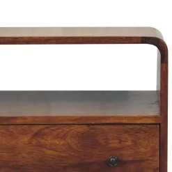 Sidetables-Artisan Furniture Solid hout Gebogen Nordic Charme Sidetable