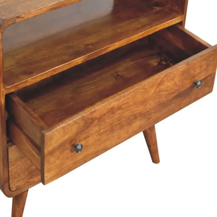 Sidetables-Artisan Furniture Solid hout Gebogen Nordic Charme Sidetable