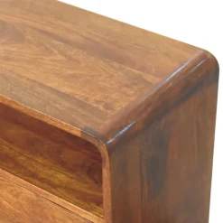 Sidetables-Artisan Furniture Solid hout Gebogen Nordic Charme Sidetable
