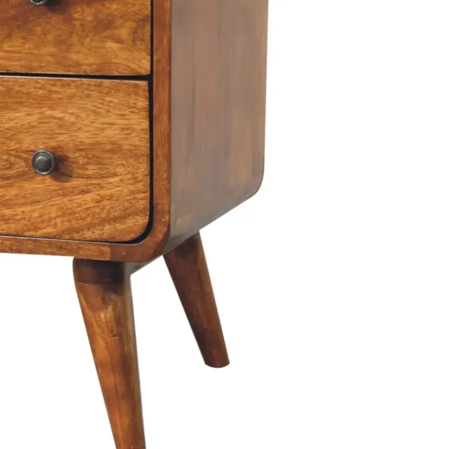 Sidetables-Artisan Furniture Solid hout Gebogen Nordic Charme Sidetable