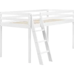 1-Persoons Bedden-Beliani ASCOUX - Kinderbed - Wit - 90 x 200 cm - Dennenhout
