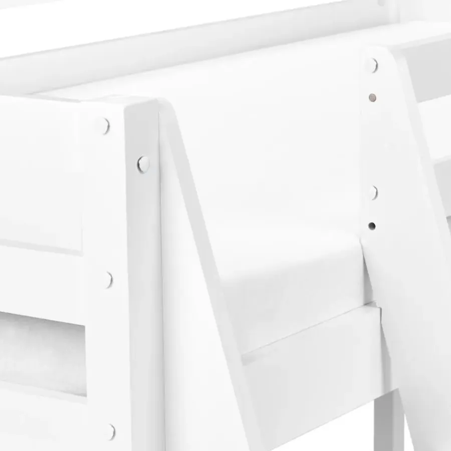 1-Persoons Bedden-Beliani ASCOUX - Kinderbed - Wit - 90 x 200 cm - Dennenhout