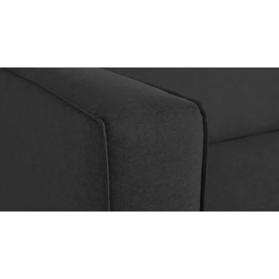 Slaapbanken|Slaapbanken-Dorel Home Asmund - Slaapbank 2-zits in antraciet linnenoptik