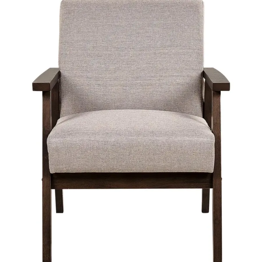 Fauteuils-Beliani ASNES - Fauteuil - Taupe - Polyester