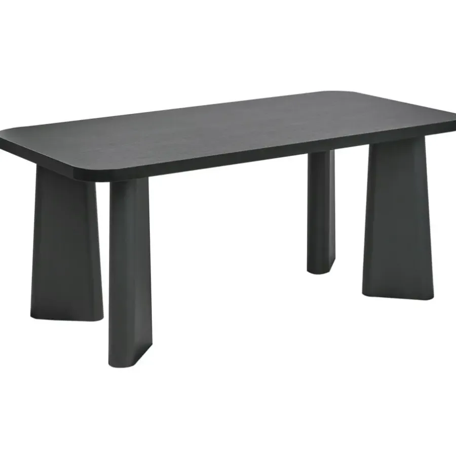 Beliani ATLIN - Eettafel - Zwart - 180 x 90 cm - MDF