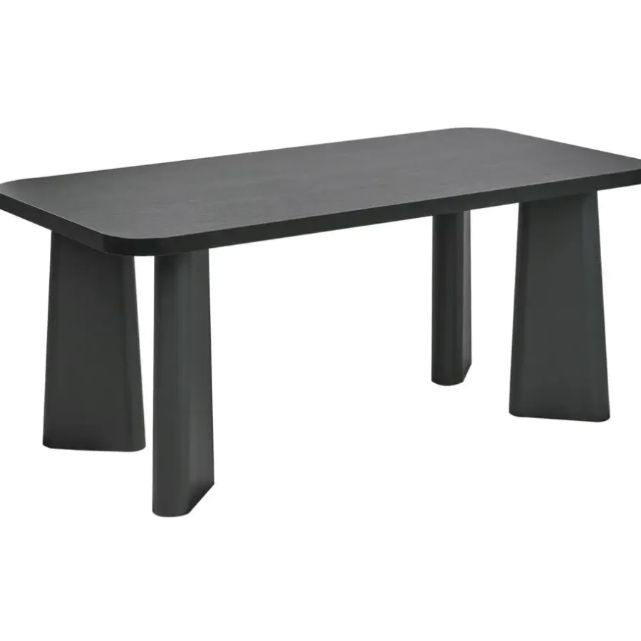 Beliani ATLIN - Eettafel - Zwart - 180 x 90 cm - MDF