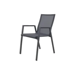 Tuinstoelen-Van der Garde Tuinmeubelen - Premium Atmos stapelbare tuinstoel - Antraciet