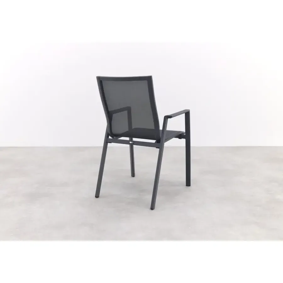 Tuinstoelen-Van der Garde Tuinmeubelen - Premium Atmos stapelbare tuinstoel - Antraciet