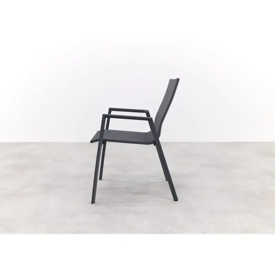 Tuinstoelen-Van der Garde Tuinmeubelen - Premium Atmos stapelbare tuinstoel - Antraciet