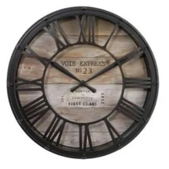Klokken-Atmosphera - Industriële Wandklok - Vintage - Bruin