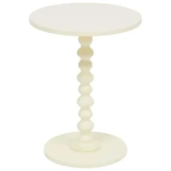Atmosphera Bijzettafel/salontafel Alexa - ivoor - MDF hout - rond