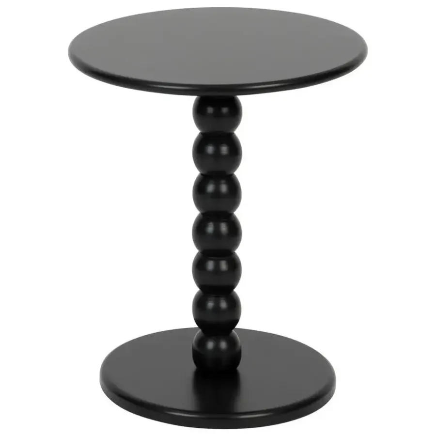 Atmosphera Bijzettafeltje Bologna - zwart - D38x H46 cm - MDF