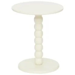 Atmosphera Bijzettafeltje Bologna - wit - D38x H46 cm - MDF