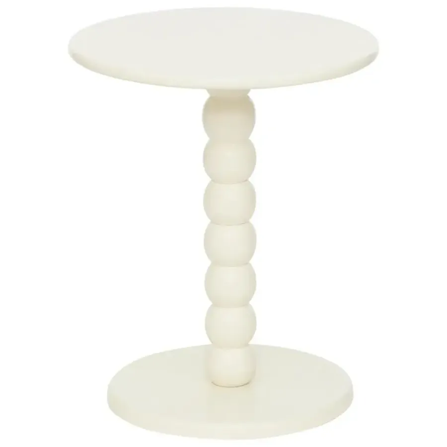 Atmosphera Bijzettafeltje Bologna - wit - D38x H46 cm - MDF