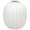 Vazen-Atmosphera Bloemenvaas - creme wit - kunststeen - D39 x H44 cm