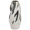 Vazen-Atmosphera Bloemenvaas Silver Sky - zilver - keramiek - H28 cm