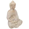 Atmosphera Boeddha beeld - binnen/buiten - stone - 39 cm - goud